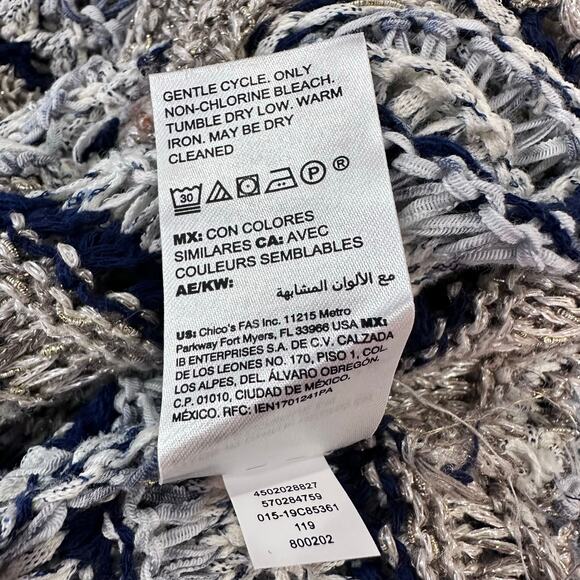 Chico’s Boho Chic Blue Cardigan – Size Small | Bohemian - Picture 13 of 14